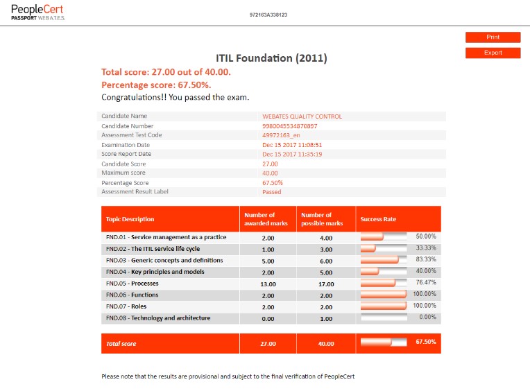 Results Report